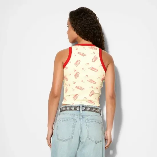 Women's Cherry Coke Graphic Tank Top - Cream image {2}