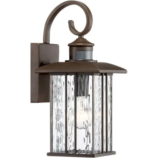 John Timberland Deaver Modern Outdoor Wall Light Fixtures Set of 2 Bronze Motion Sensor Dusk to Dawn 15 1/4" Water Glass for Exterior image {4}