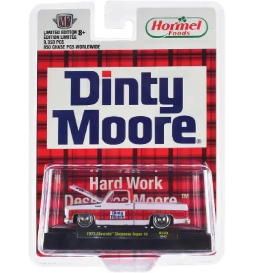 1973 Chevrolet Cheyenne Super 10 Truck White w/Red Top and Red Plaid Stripe Ltd Ed 1/64 Diecast Model Car by M2 Machines image {2}