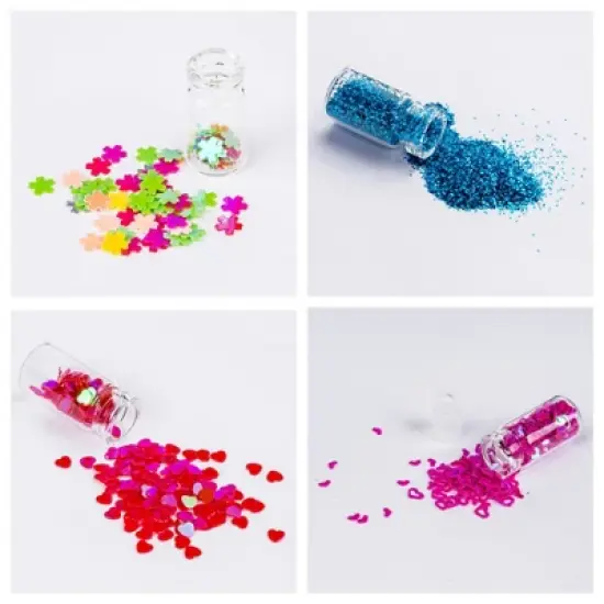 SHANY 3D Nail Art Decoration Mini Bottles with Tweezer  - 48 pieces image {1}