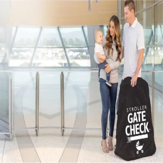 J.L. Childress Gate Check Bag for Single & Double Strollers, Black, Height 46" image {4}