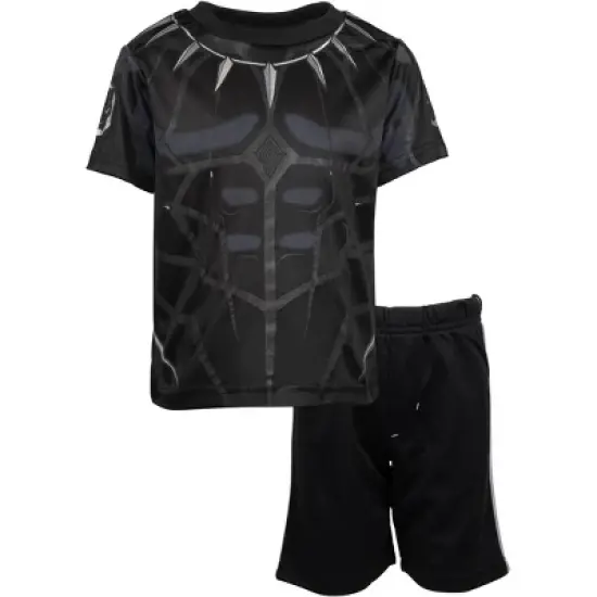 Marvel Avengers Captain America Iron Man Venom Hulk Cosplay Athletic T-Shirt and Shorts Outfit Set Toddler to Little Kid image {9}