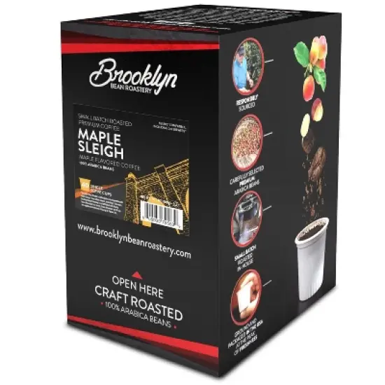Brooklyn Bean Roastery, Flavored Med Roast, 2.0 Keurig, Maple Sleigh, 40 Ct image {1}