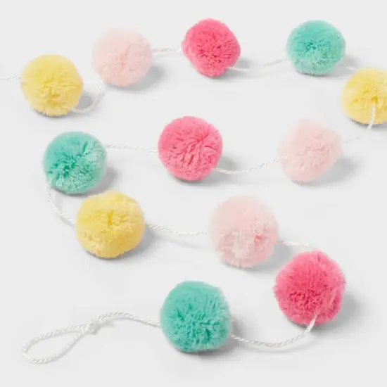 60" Pom Pom Bright Garland - Spritz&trade; image {2}