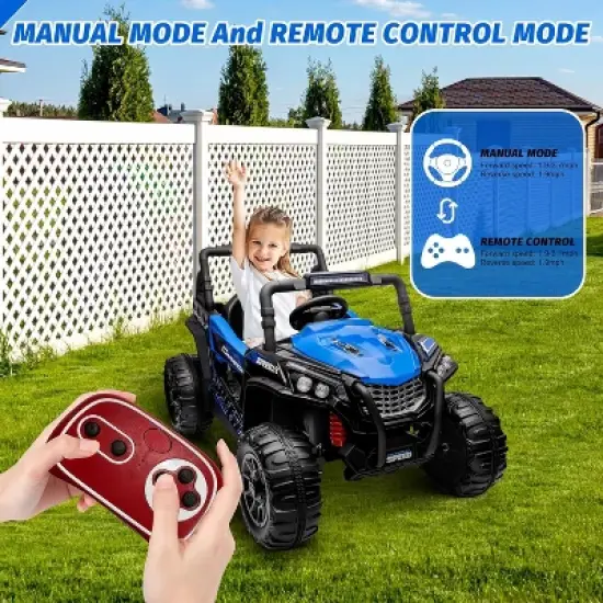12V Ride On Car for Big Kids, Electric Off-Road Vehicle with Remote Control, 4-Wheel Suspension, LED Lights & Bluetooth image {4}