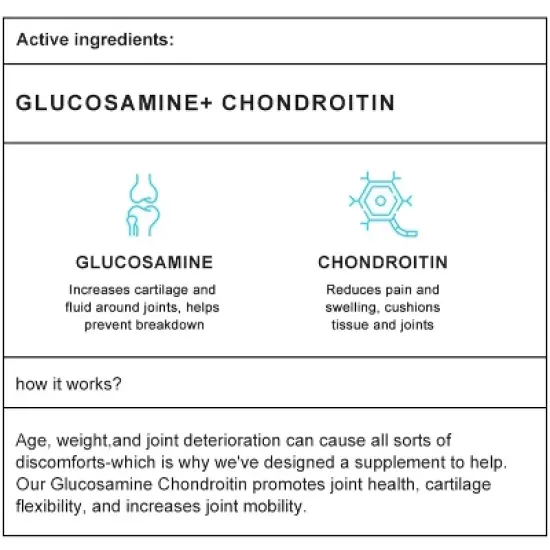 Mulittea Glucosamine Chondroitin Joint Support Complex &ndash; For Healthy Joints, Hair, Skin & Nails image {6}