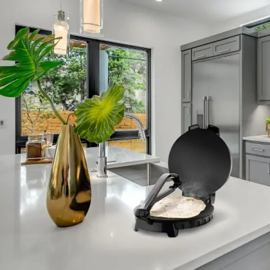 Brentwood 12 Inch Stainless Steel Nonstick Electric Tortilla Maker image {2}