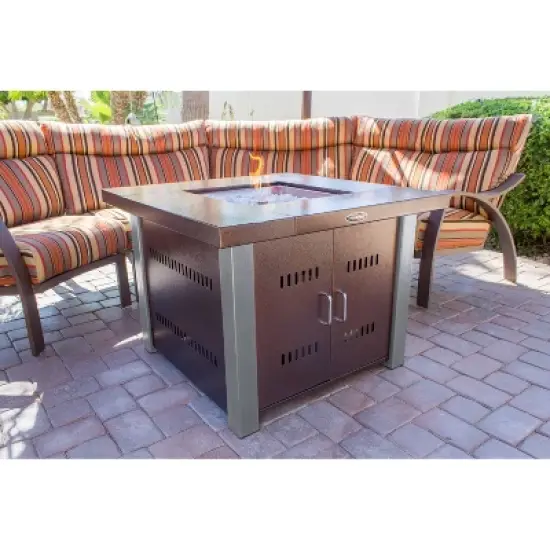 Outdoor Fire Pit in Hammered Bronze & Stainless Steel - AZ Patio Heaters image {2}