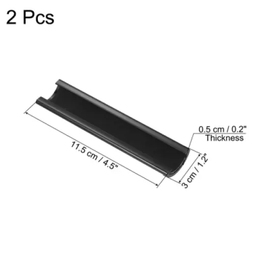 Unique Bargains Plastic Cleaning Billiard Pool Cue Tip Sander Black 4.5 x 1.2 x 0.2 Inch 2 Pcs image {1}