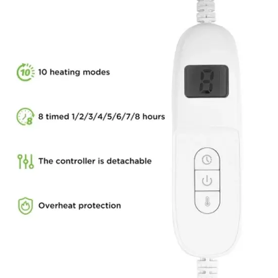 Swtroom Heated Blanket Electric Blanket Heating Blanket Throw with Controller Over Heat Protection image {2}