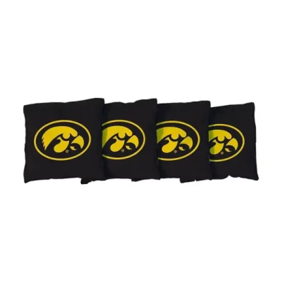 NCAA Iowa Hawkeyes Corn-Filled Cornhole Bags Black - 4pk image {1}