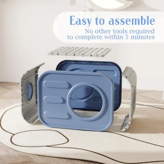 Decksplore Camera-Shaped Cat House, Waterproof Resin Indoor/Outdoor Cat Bed image {2}