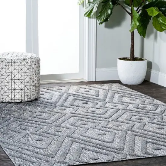 Balansat Moroccan Diamond Indoor/Outdoor Area Rug - JONATHAN Y image {9}