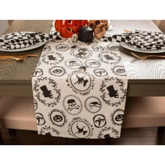 Design Imports Halloween Portrait Table Runner 14X72 image {5}