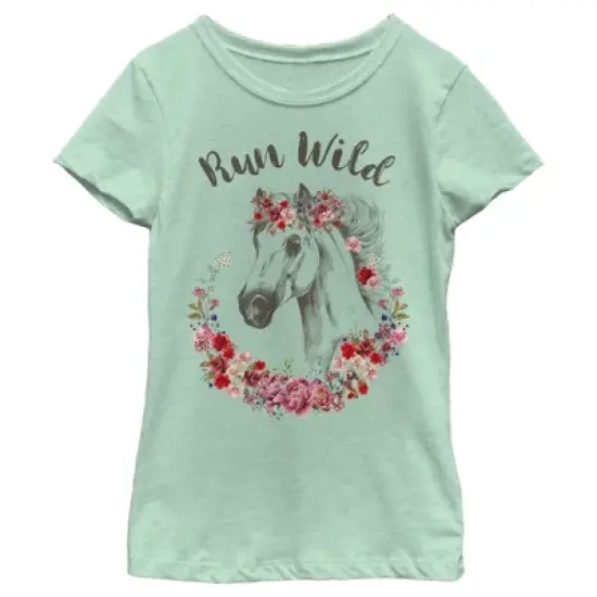Girl's Lost Gods Floral Horse Love At First Ride T-Shirt image {9}
