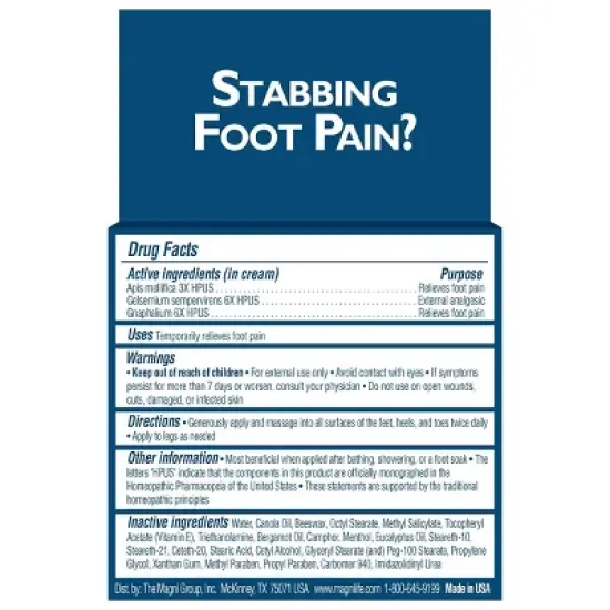 MagniLife Pain Relieving Foot Cream - 4oz image {3}
