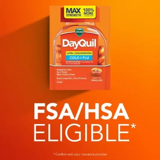 Vicks DayQuil Ultra Concentrated Cold & Flu Medicine Liquicaps - 48ct image {8}