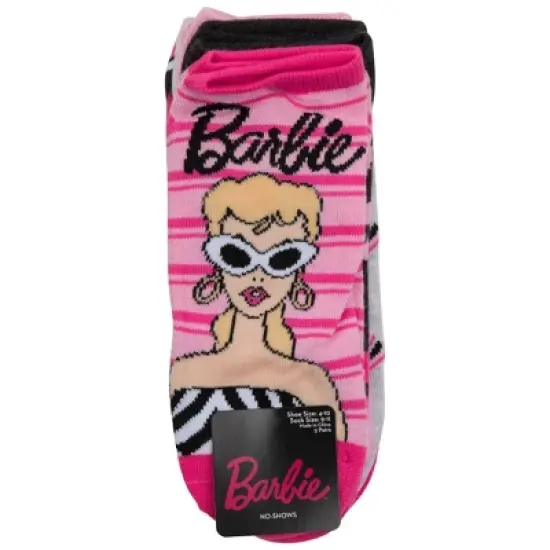 Womens Barbie Classic Looks No Show Socks 5-Pack image {3}
