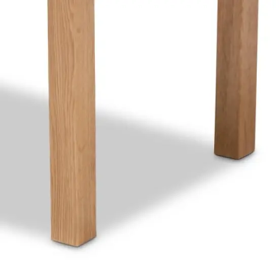 Pacari Rustic Transitional Wood Hemp Accent Bench Oak Brown - Baxton Studio image {6}