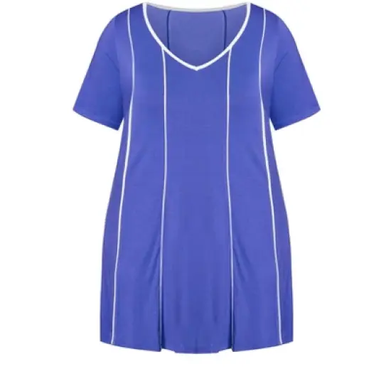 Women's Plus Size Swing Panel Tunic - blue | AVENUE image {2}