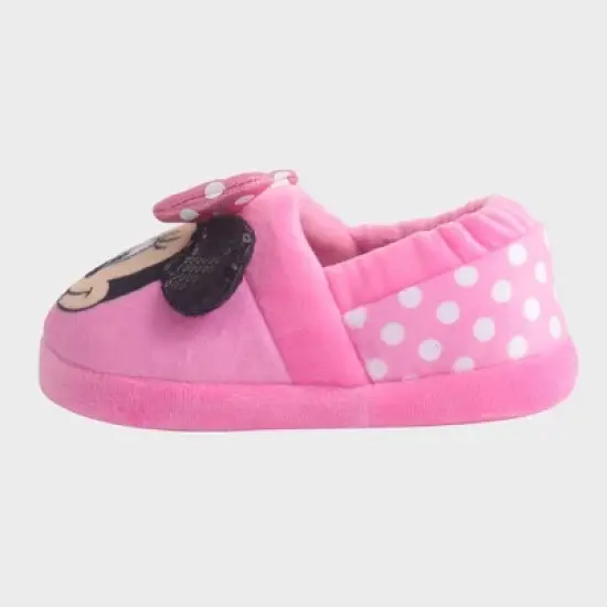 Toddler Girls' Disney Minnie Sock Slippers - Pink image {1}