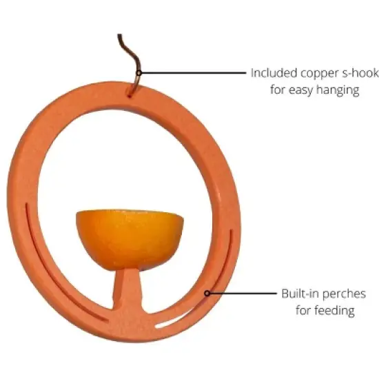 JCS Wildlife Spike Oriole Orange Fruit Feeder - Holds Orange Halves - Feed Your Orioles Fruit - Clementine Oriole Feeder, Oriole Orange Holder - Made image {2}