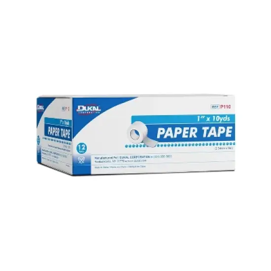 Dukal Paper Tape Roll 1" x 10 Yd, 12 Ct image {3}