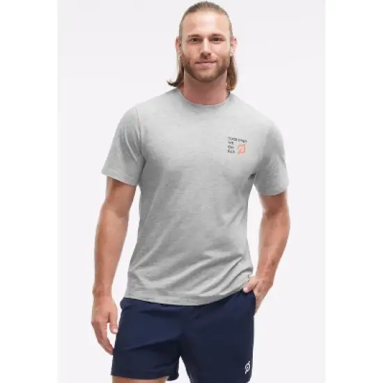 Peloton Men's Graphic Short Sleeve, Light Heather Grey image {4}