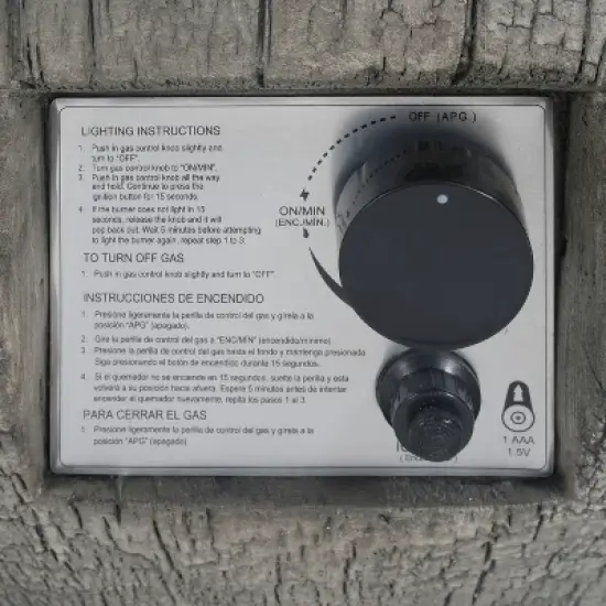 Christopher Knight Home Wally Patio 30,000 BTU Lightweight Concrete Propane Fire Pit image {6}