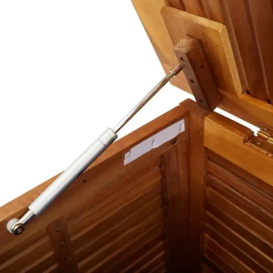 vidaXL Patio Storage Box 59.1"x31.5"x29.5" Solid Wood Acacia image {6}