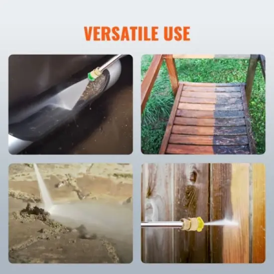 VEVOR Gas Pressure Washer, 3400 PSI 2.6 GPM, Gas Powered Pressure Washer with Aluminum Pump, Spray Gun and Extension Wand, Black image {6}