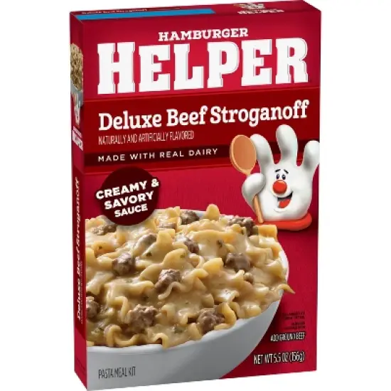 Hamburger Helper Deluxe Beef Stroganoff Pasta Meal Kit - 5.5oz image {6}
