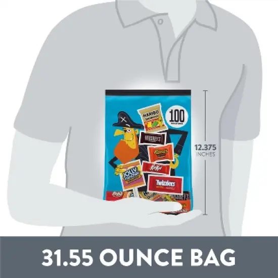 HERSHEY'S Chocolate and Sweets Assorted Halloween Candy Miniatures - 31.55oz/100pc image {6}