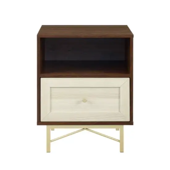 Jones Modern 1 Drawer Nightstand with Cubby - Saracina Home image {4}