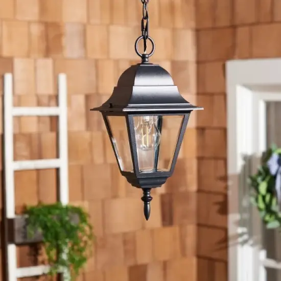 Rhion 7.1" Outdoor Pendant - PLT7027 - Black - Safavieh image {2}