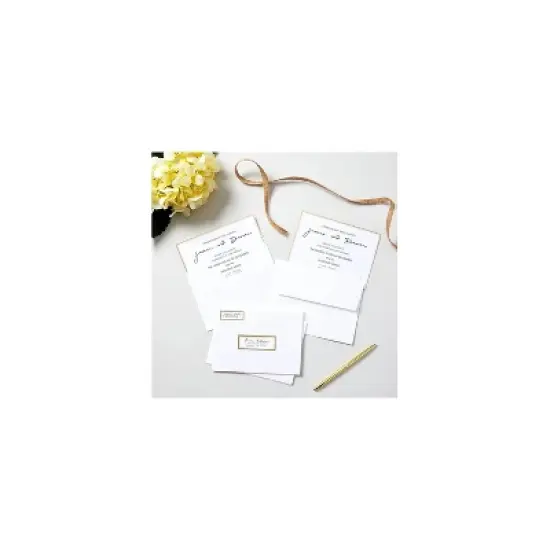 Avery Laser/Inkjet Address Label 1" x 2.63" Matte White/Gold 30 Labels/Sheet 10 Sheets/Pack (6540) image {4}