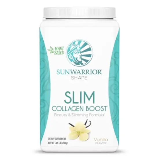 SLIM Collagen Boost Protein Powder, Beauty & Slimming Formula, Plant-Based Protein, Chocolate, Vanilla or Red Velvet Flavors, Sunwarrior, 750gm image {8}