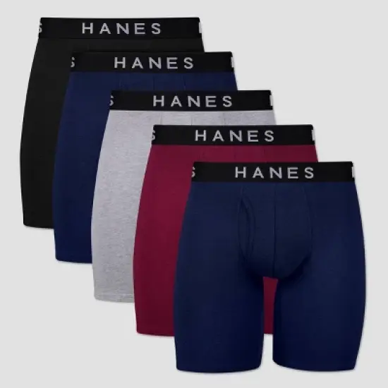 Hanes Premium Men's Stretch Long Leg Boxer Briefs 5pk - Assorted Colors image {3}