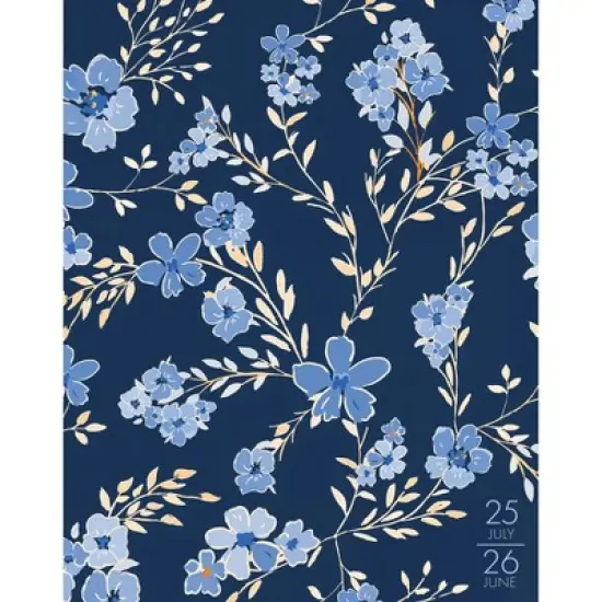 Willow Creek Press Bluesy Floral Academic July 2025 - June 2026 7.5"x9.5" Booklet Monthly Planner image {5}