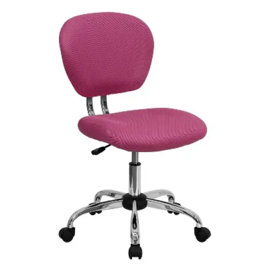 Emma and Oliver Mid-Back Mesh Padded Swivel Task Office Chair with Chrome Base image {12}