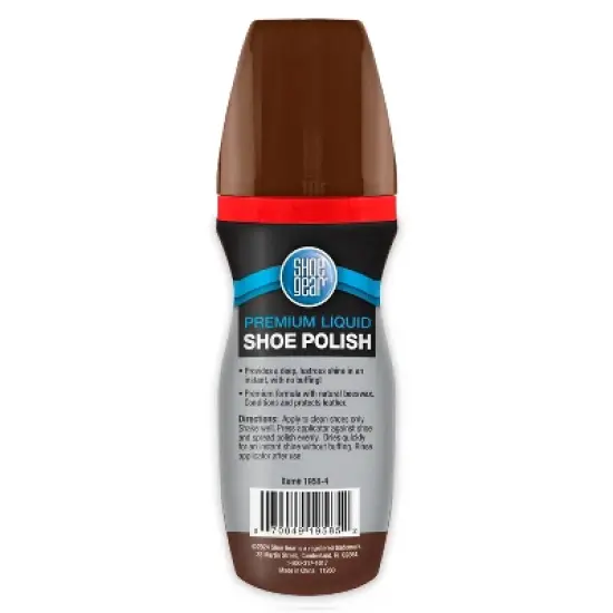 Shoe Gear Premium Liquid Polish Superior Coverage - Brown 2.5oz: Shoe Shine Accessory, Liquid Formula image {1}