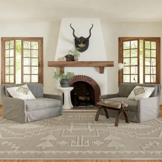 Lauren Liess x RugsUSA - Sequoia Textured Indoor/Outdoor Area Rug image {1}