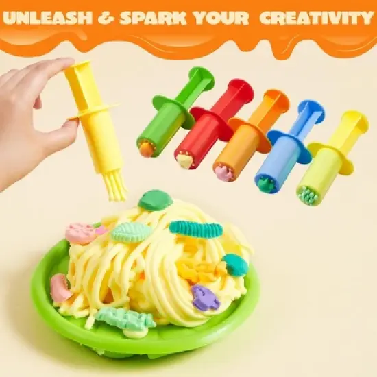 Joyfy 44 Pieces Clay Tools Set for Kids, Clay Accessories Tool Kit - Including Plastic Molds, Rolling Pins, and Cutters for Creative Play image {4}