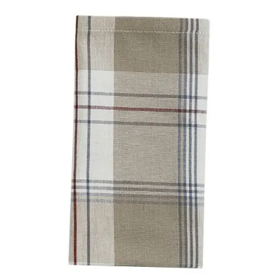 Park Designs Landen Beige Plaid Napkin Set of 4 image {5}