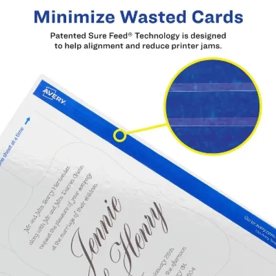 Avery Printable Flourished Edge Postcards, 4" x 6", Glossy White, 50ct image {3}