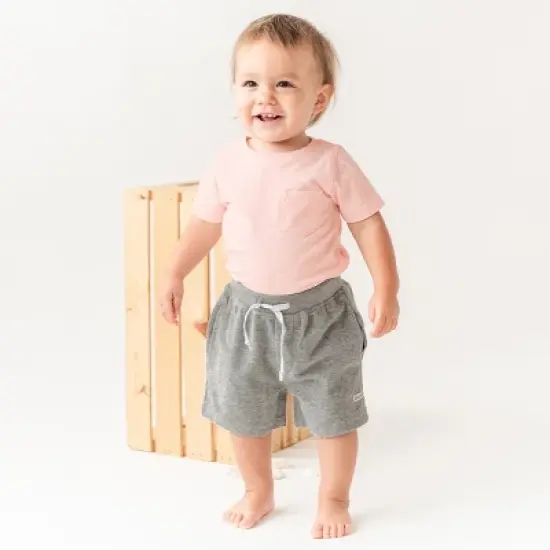 RuggedButts Gray Melange Terry Knit Casual Shorts image {2}