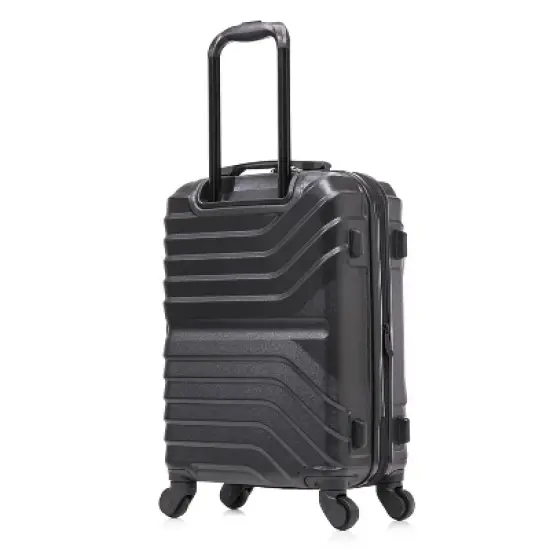 InUSA Aurum Lightweight Hardside Carry On Spinner Suitcase - Black image {4}