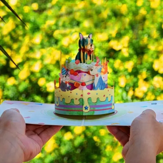 Paper Love Dogs Birthday Cake Pop Up Card image {2}