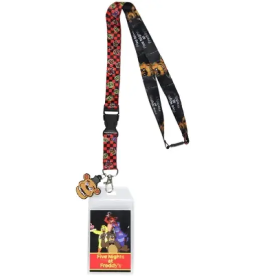 Five Nights At Freddy's FNAF Reversible ID Lanyard Freddy Fazbear Rubber Pendant image {4}