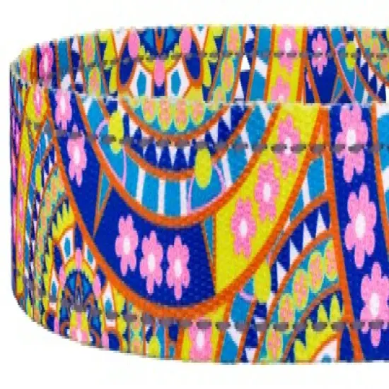 Country Brook Petz Yellow Boho Mandala Deluxe Reflective Dog Leash image {3}